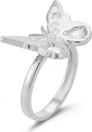 SPHERA MILANO Sterling Silver & CZ Butterfly Ring