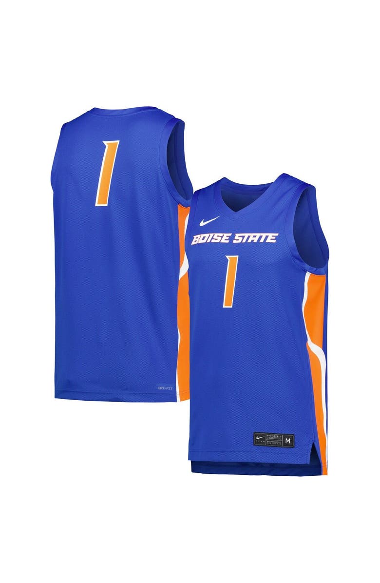 Nike Men's Nike Royal Boise State Broncos Replica Basketball Jersey, Main, color, Royal