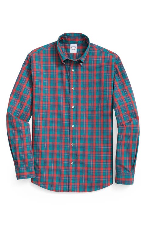 Friday Check Cotton Poplin Button-Down Shirt