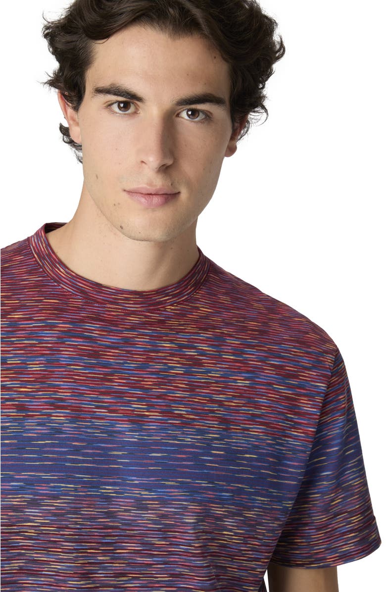 Missoni T-shirt With Faded Flame Pattern, Alternate, color, Burgundy & Blue
