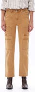 Bayeas Judy Mid Rise Ankle Straight Leg Utility Jeans