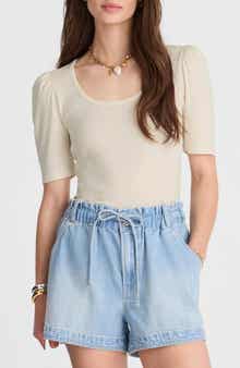 Madewell Puff-Sleeve Scoop Neck T-Shirt