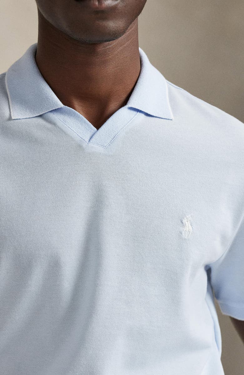 Polo Ralph Lauren Jacquard Mesh Polo Shirt, Alternate, color, Blue