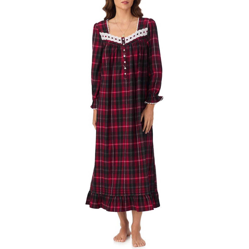 Eileen West Flannel Ballet Nightgown In Multi