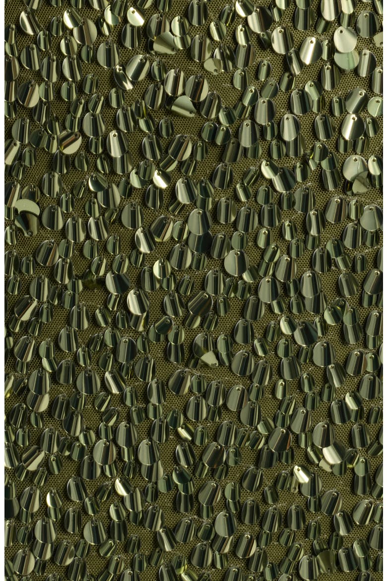 Berri Paillette Column Gown, Alternate, color, MOSS