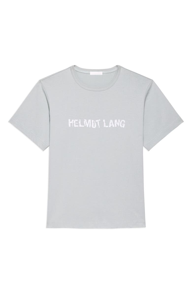 Helmut Lang Crumpled Logo Graphic T-Shirt, Alternate, color, Aqua Gray