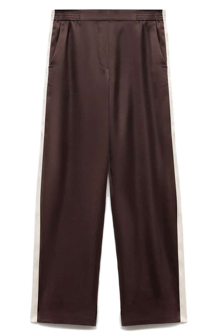 Side Stripe Straight Leg Pants, Main, color, PLUM