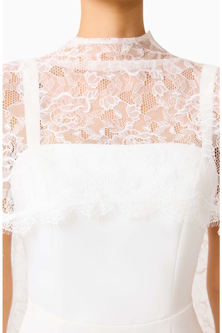 Elly Lace Cape, Alternate, color, WHITE