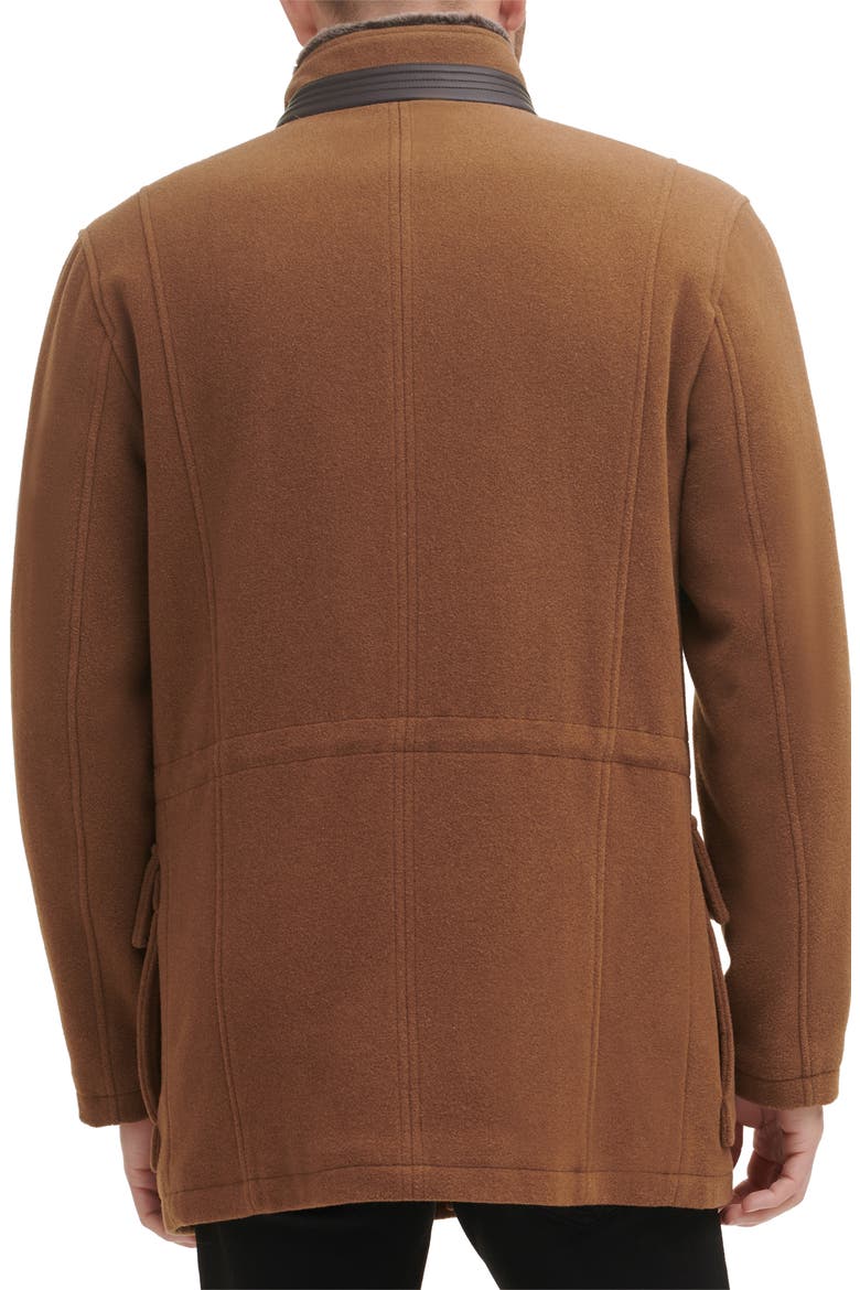Wool Blend Faux Fur Lined Stand Collar Jacket, Alternate, color, CAMEL