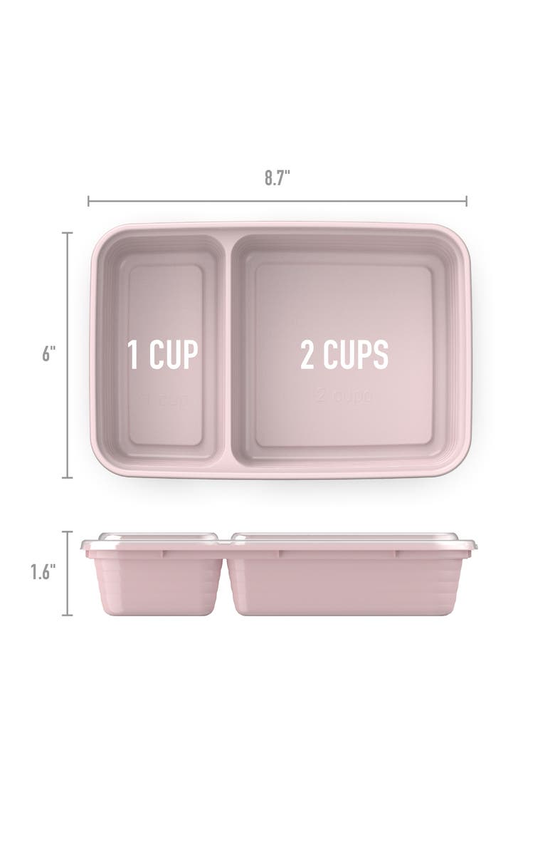 BENTGO Prep 2-Compartment Meal Prep Containers - Rose Gold, Alternate, color, 