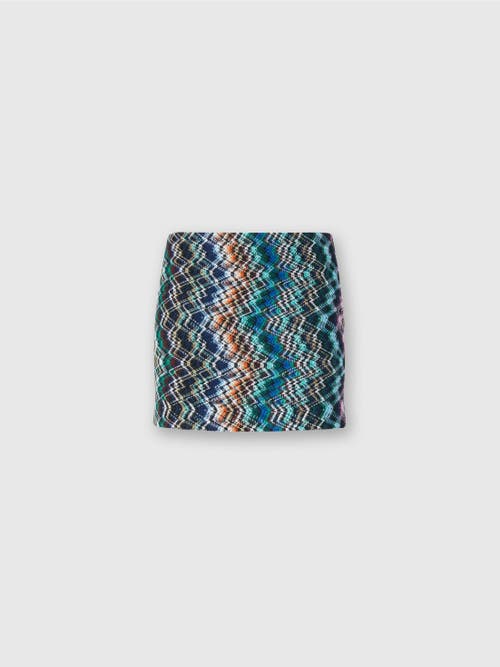 Missoni Zigzag Wool-cotton Mini Skirt In Multicoloured