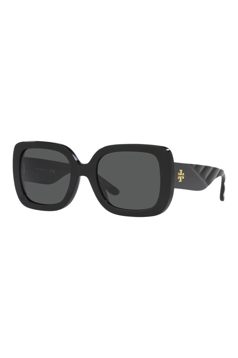 54mm Butterfly Sunglasses, Alternate, color, BLACK