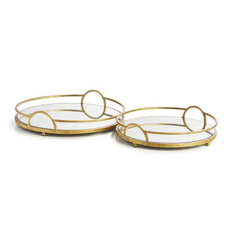 Hudson Mirrored Trays Set of 2