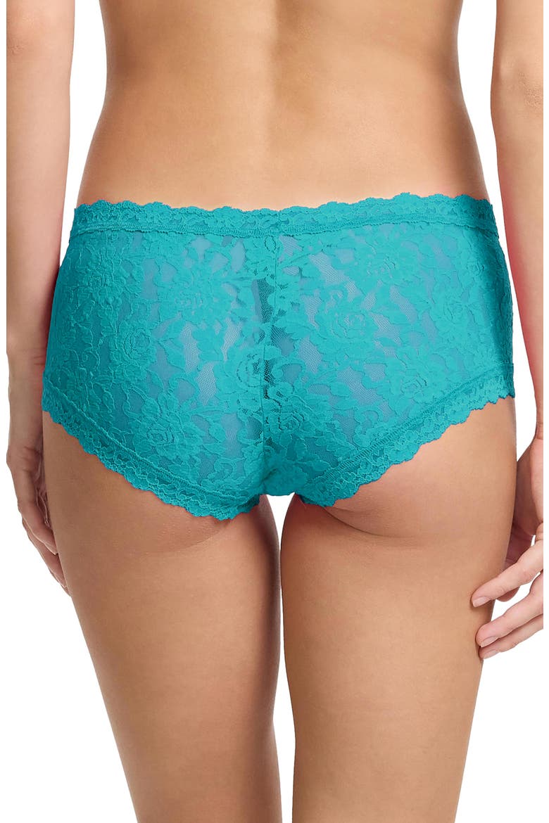 Signature Lace Boyshorts, Alternate, color, SEABREEZE