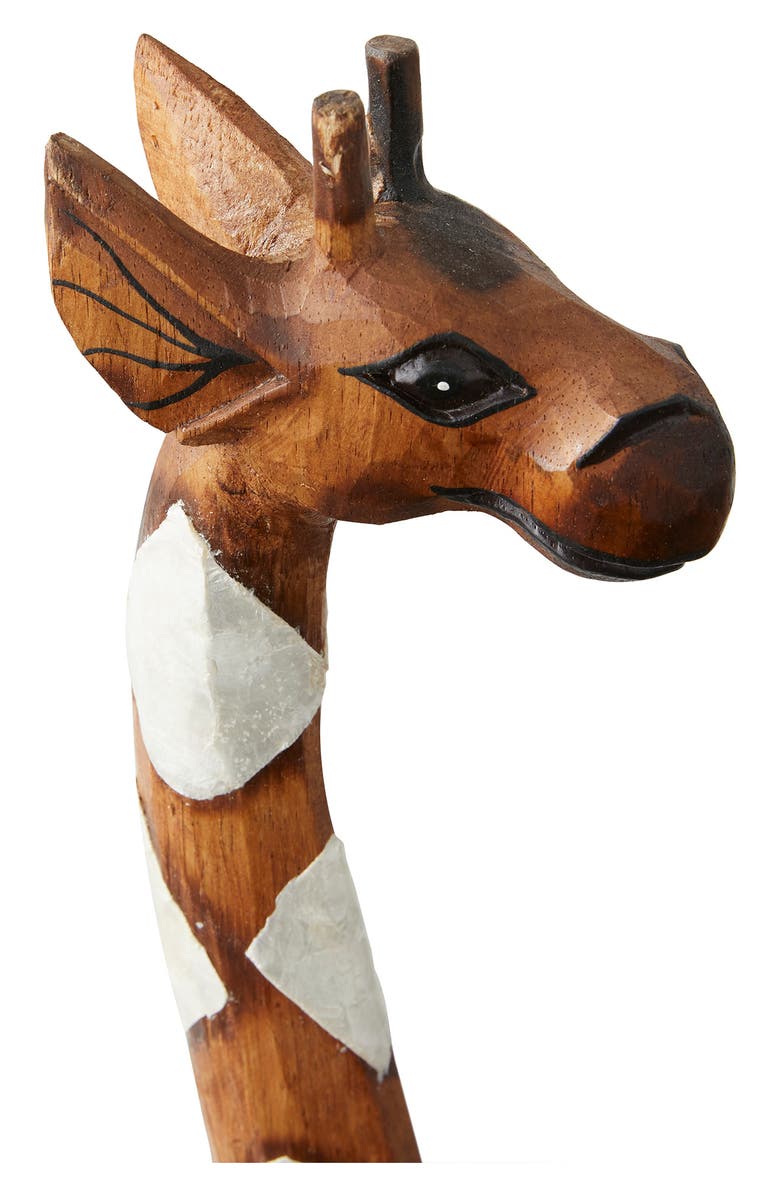 GINGER BIRCH STUDIO Brown Bohemian Giraffe Sculpture, Alternate, color,