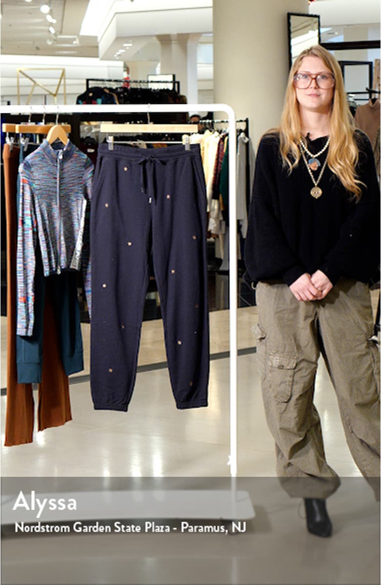 Kingston Star Embroidery Cotton Blend Joggers, sales video thumbnail