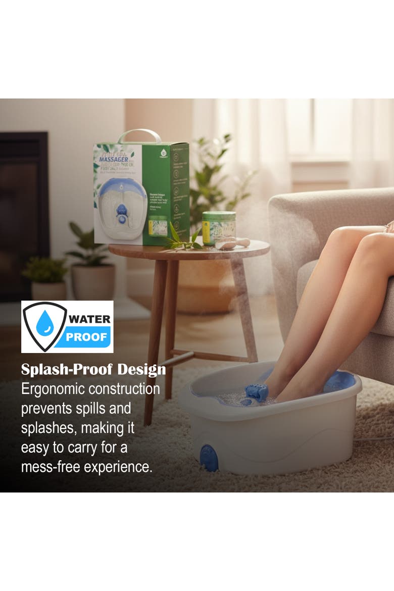 Foot Spa Massager with Tea Tree Foot Scrub, Alternate, color, Blue