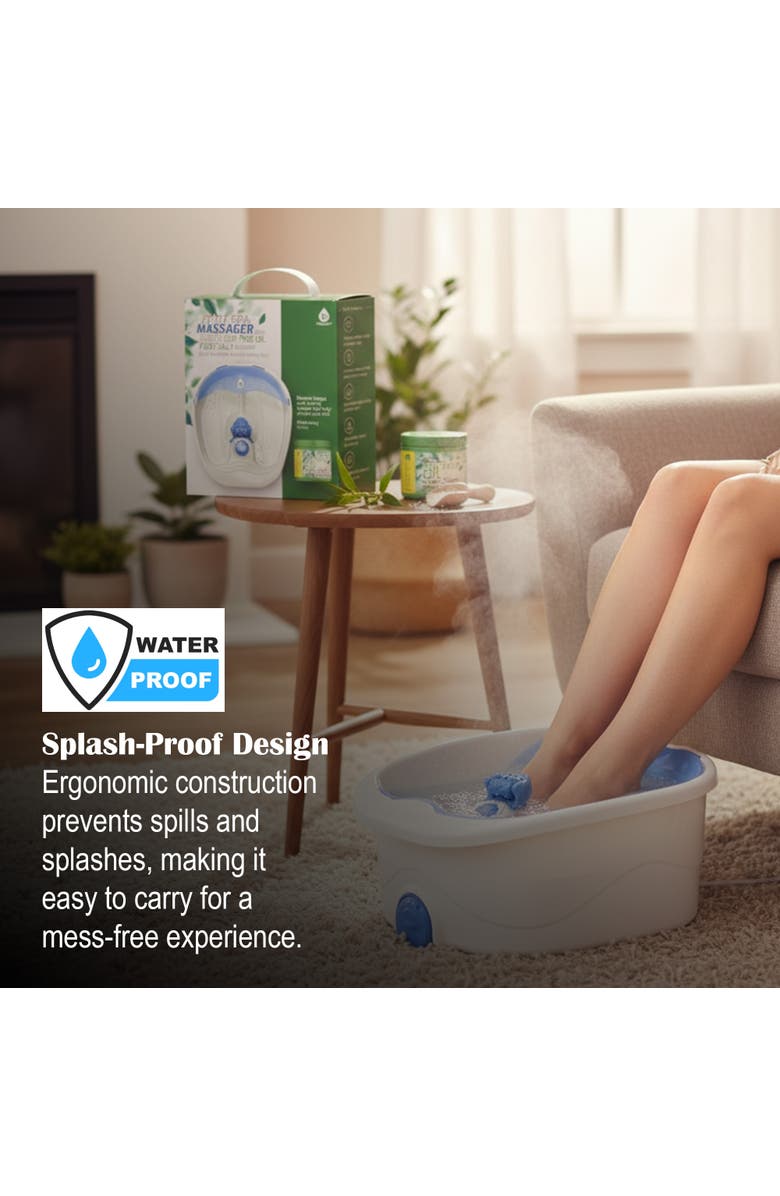 PURSONIC Foot Spa Massager with Tea Tree Oil Foot Salt Scrub, Alternate, color, Blue