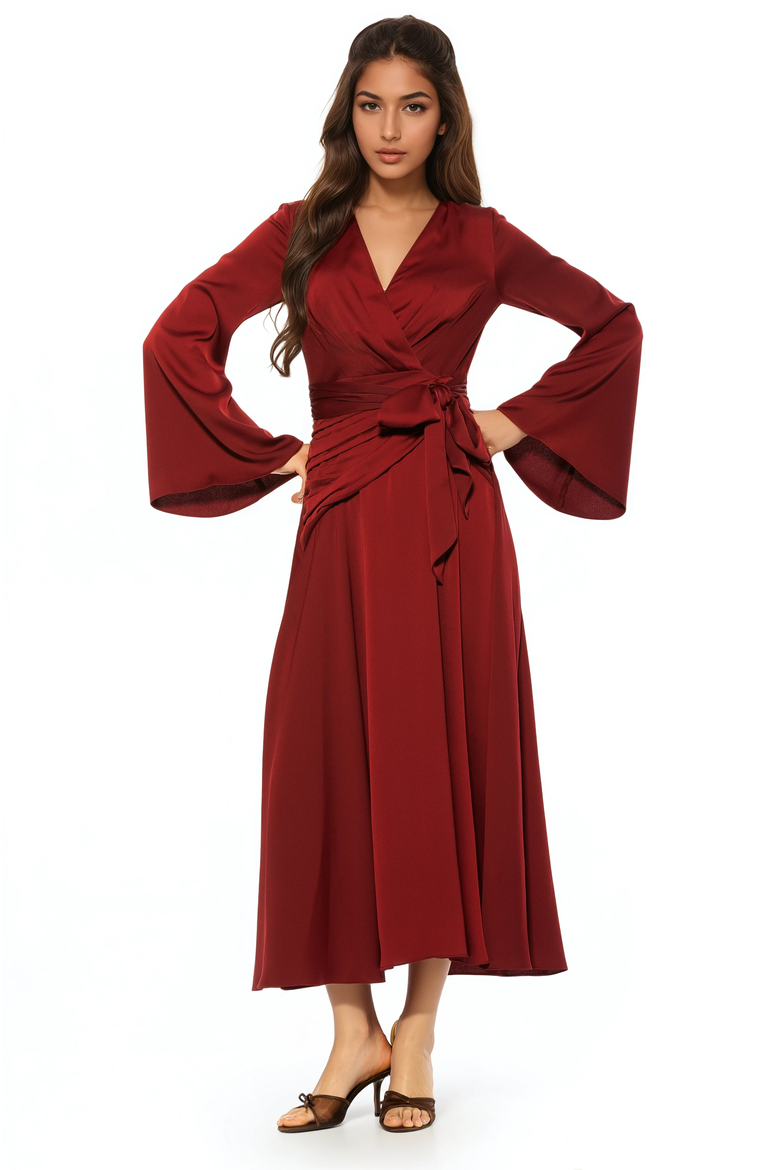 Sage Dress, Main, color, Burgundy
