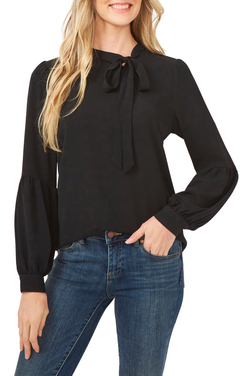 CeCe Tie Neck Blouse, Main, color,