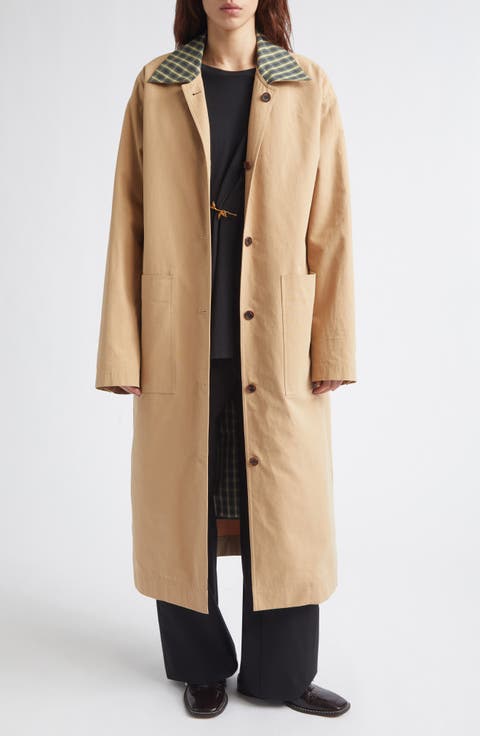 Reversible Contrast Panel Cotton Coat