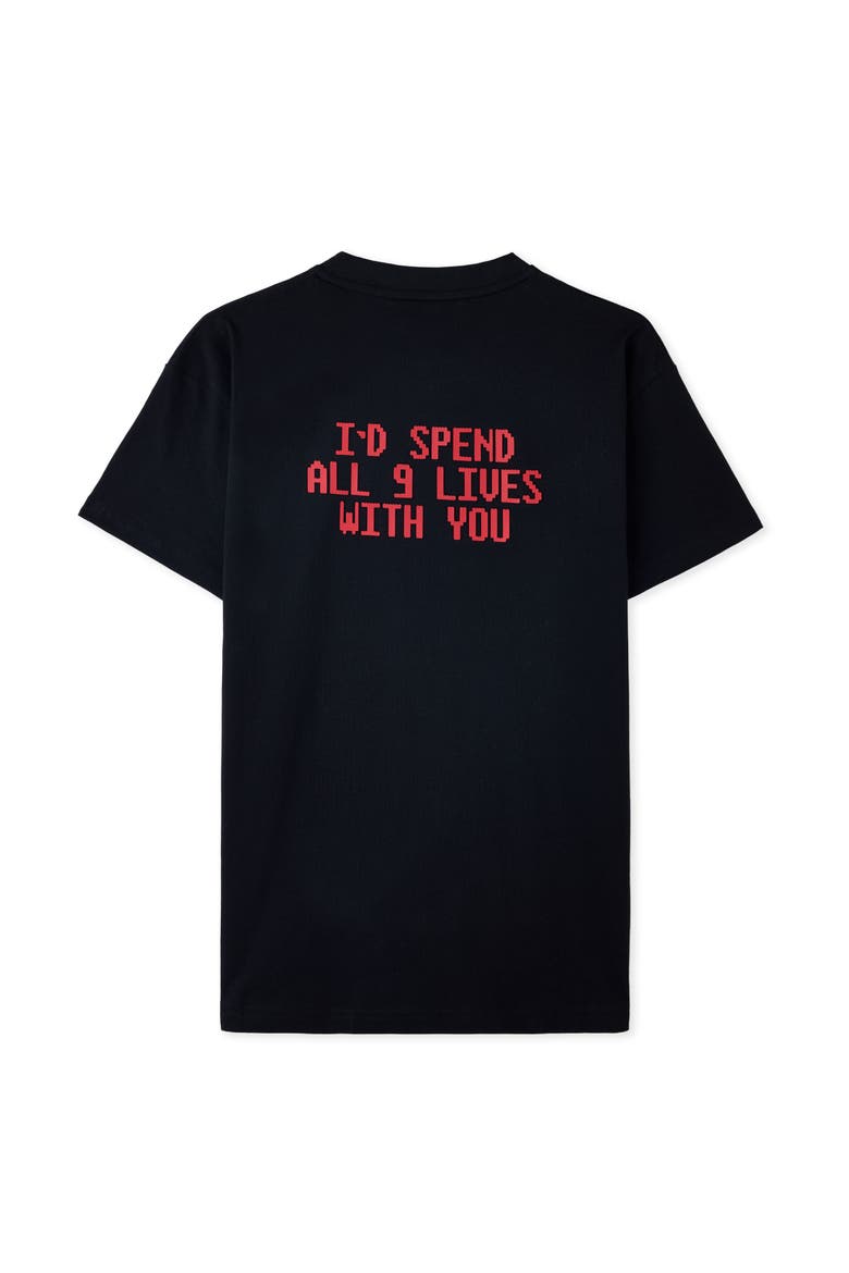 9 Lives T-shirt, Alternate, color, Black