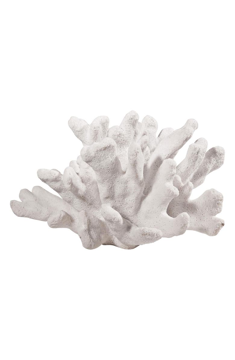 A & B Home Faux Elkhorn Coral, Main, color, White