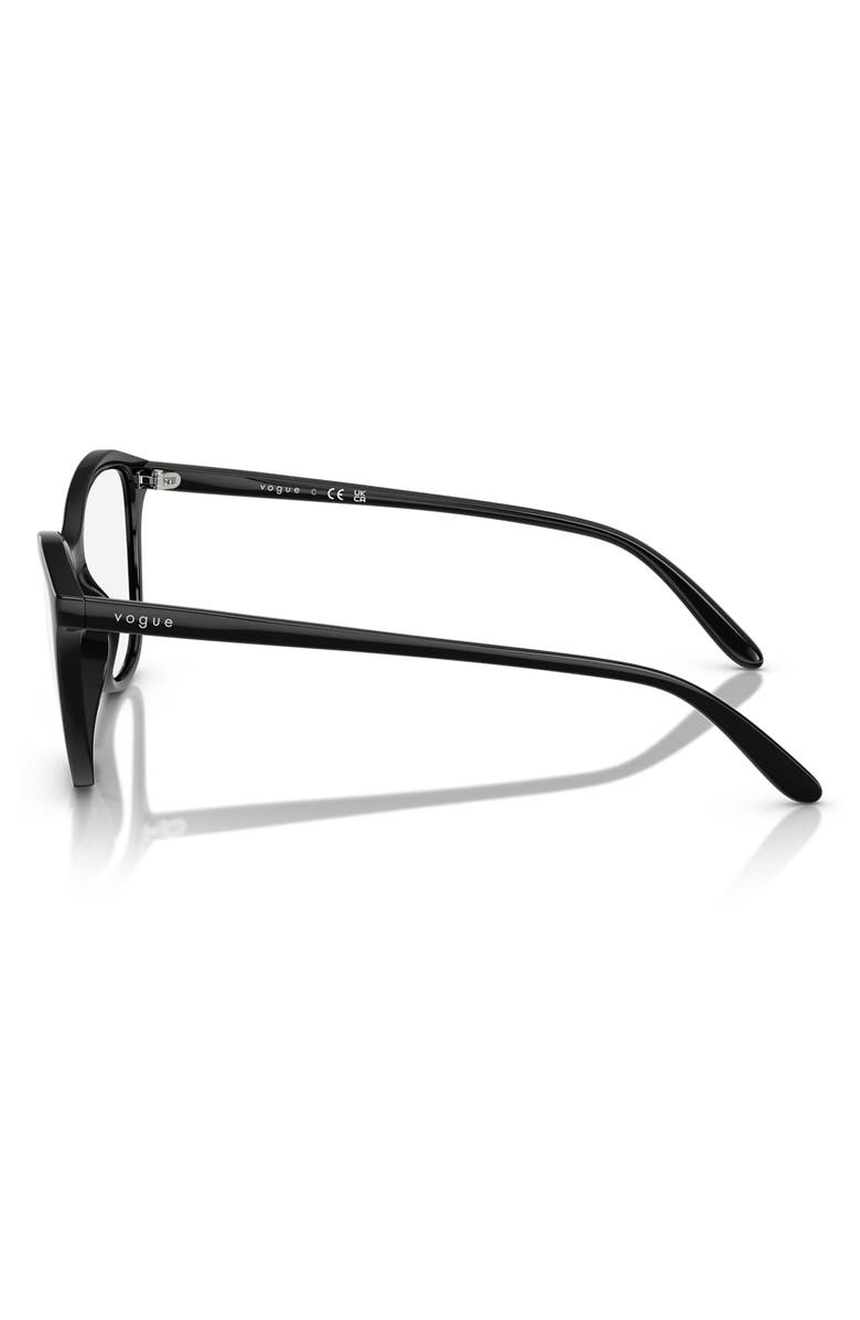 VOGUE 52mm Irregular Optical Glasses, Alternate, color, Black