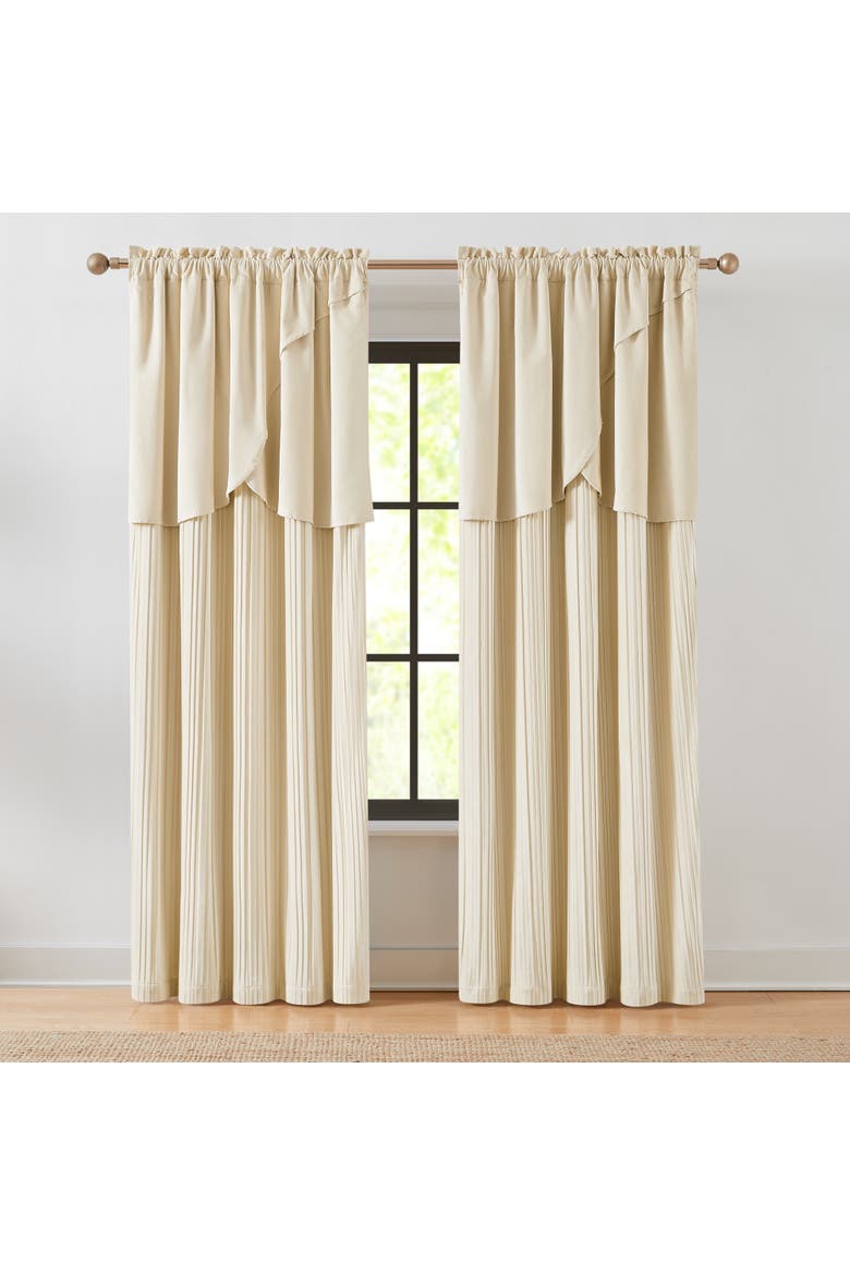 Solar Drift Blackout Window Panel, Main, color, Cream