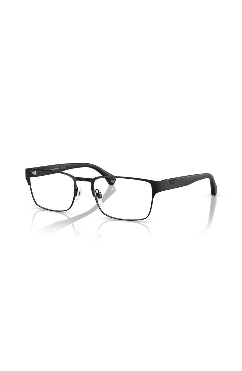 Emporio Armani 55mm Square optical glasses, Main, color, Black