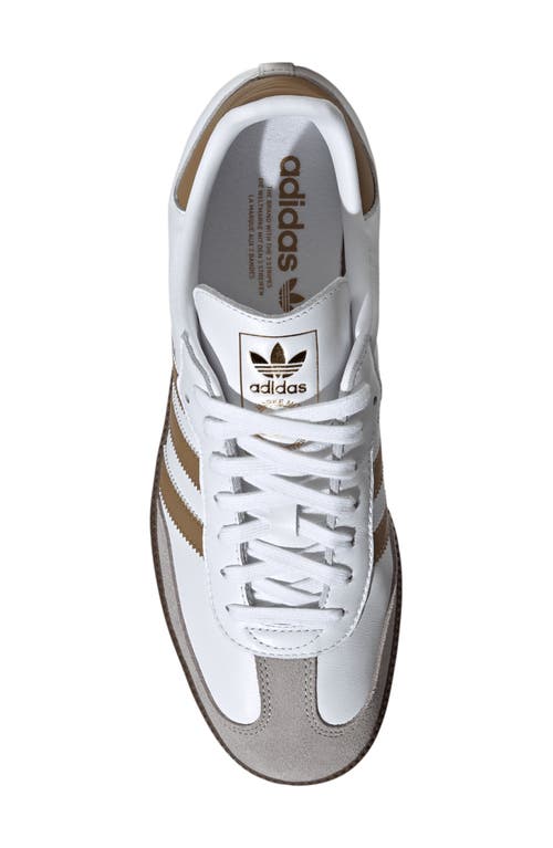 Shop Adidas Originals Adidas Samba Og Sneaker In White/brown/clear Granite