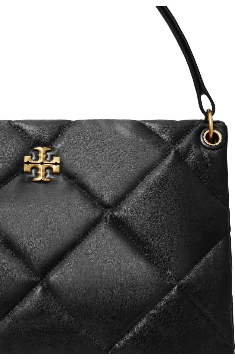 Tory Burch Kira Diamond Quilted Leather Tote, Alternate, color, Black