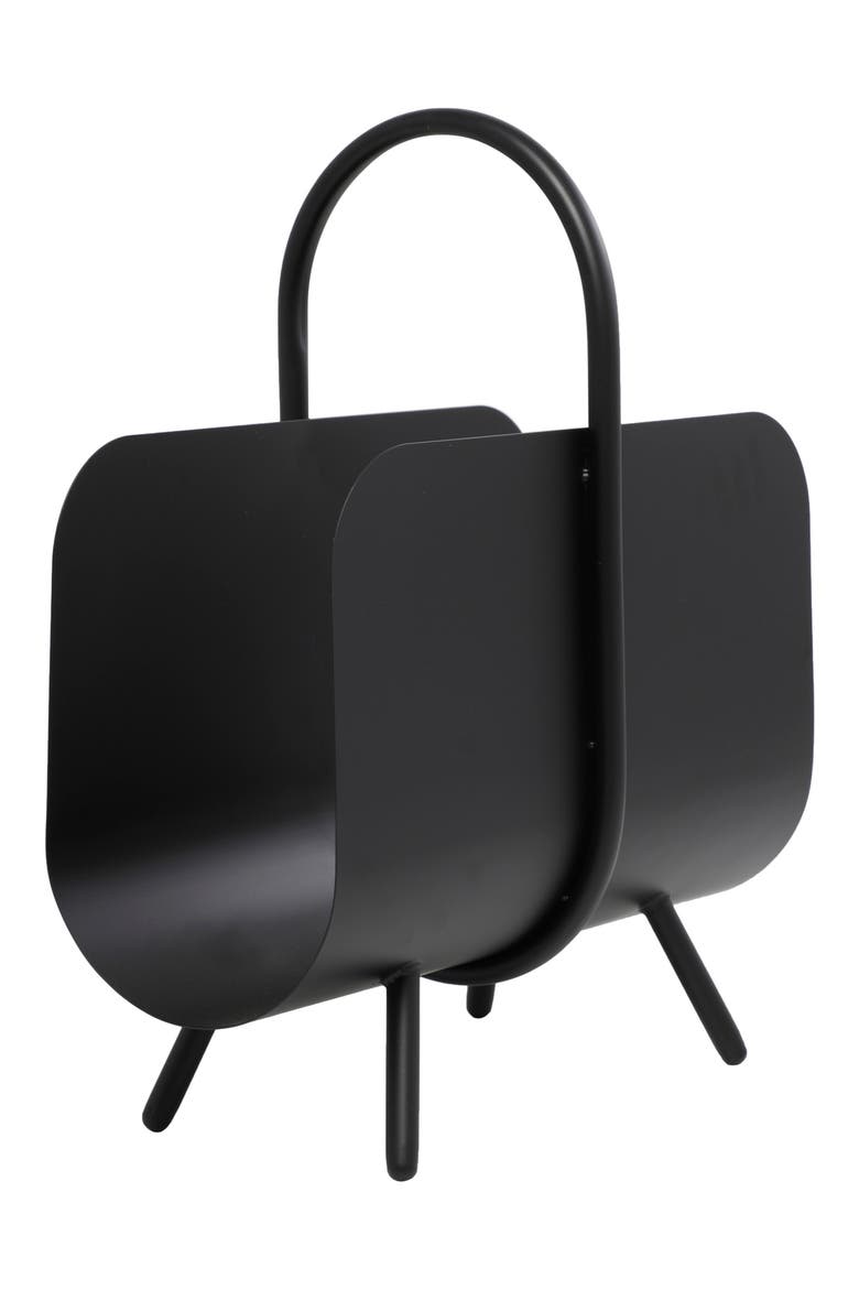 The Novogratz Iron Magazine Holder, Main, color, BLACK