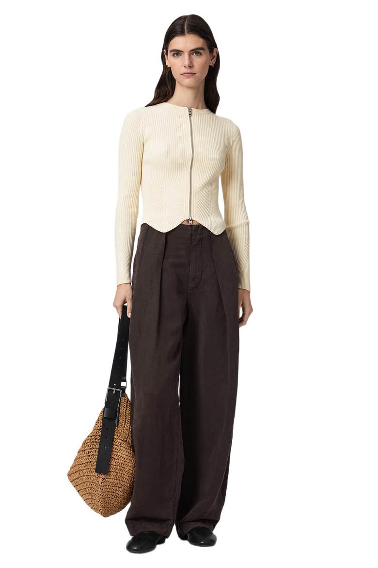 Cruz Zip Cardigan, Alternate, color, ANTIQUE WHITE