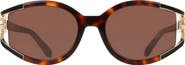 FERRAGAMO 56mm Oval Sunglasses