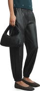 MANGO TEEN Faux Leather Jogger Pants