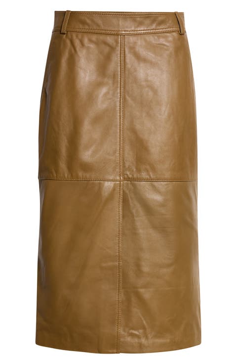 Milly Leather Skirt