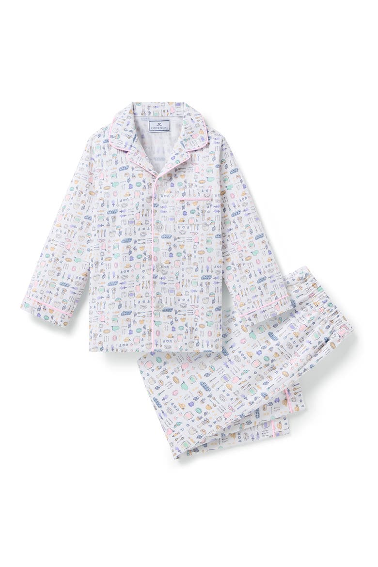 Baking Spirits Bright Twill Pajamas, Main, color, WHITE