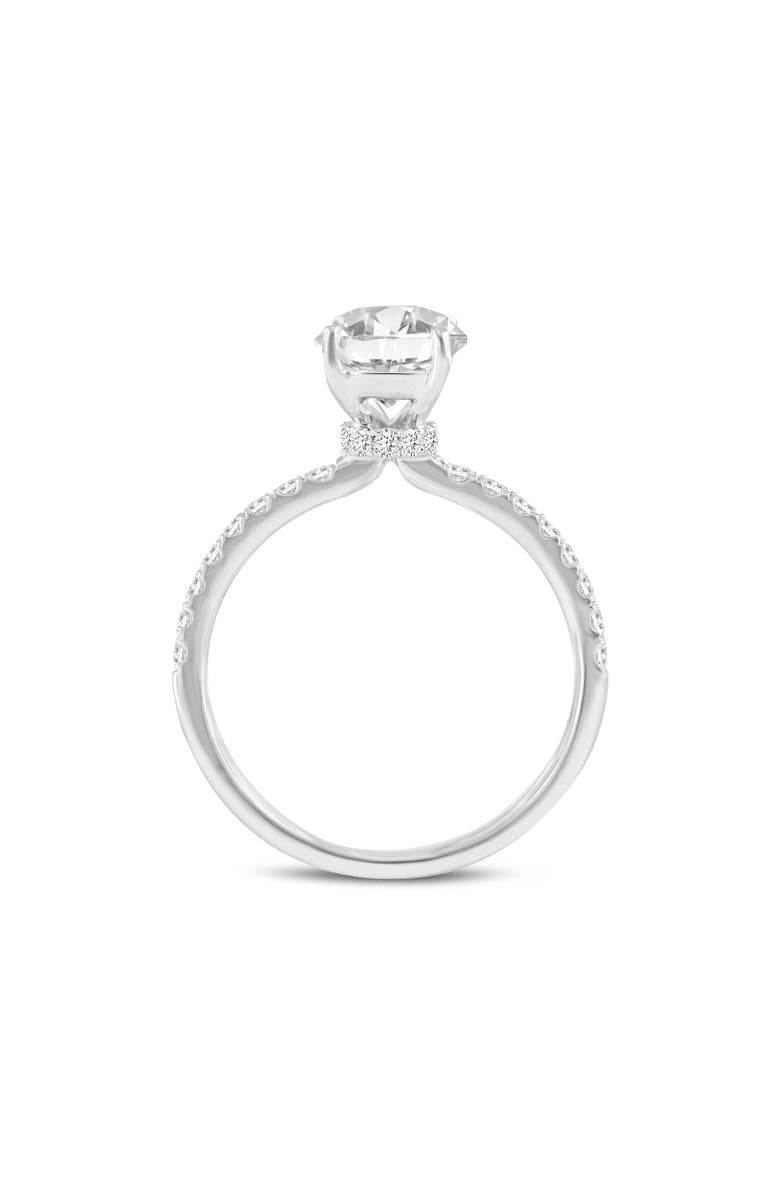 LuvMyJewelry Adriana 14K White Gold Oval Lab Grown Diamond Hidden Halo Engagement Ring - 2.35 Ct, Alternate, color, 