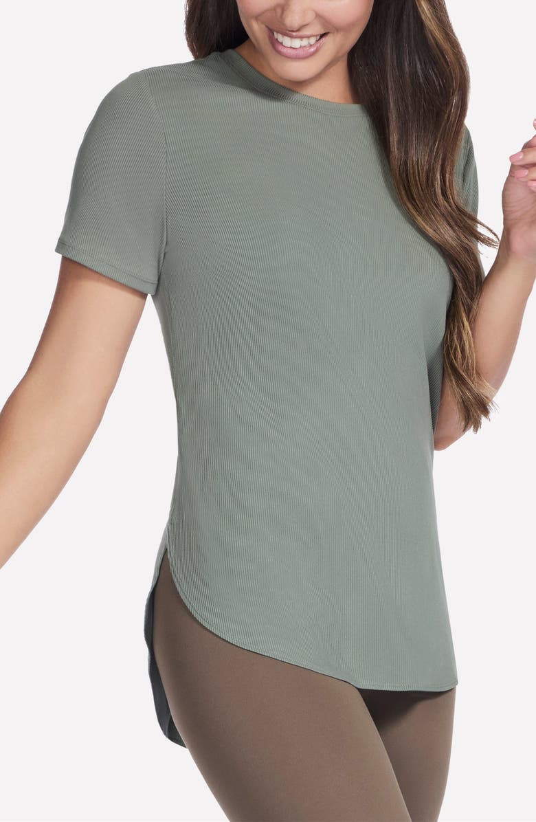 SKECHERS GoWalk<sup>®</sup> Rib Tunic T-Shirt, Alternate, color, Agave Green