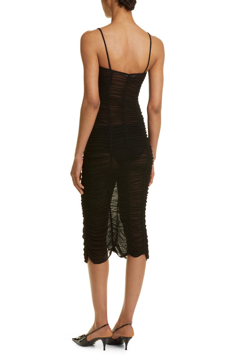 Interior Bea Ruched Sheer Knit Dress, Alternate, color,