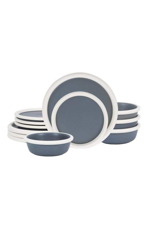 Stone Lain Capri Stoneware 12-piece Dinnerware Set In Gray