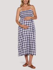 MOTHERHOOD MATERNITY Smocked Maxi Dress With Removable Straps
