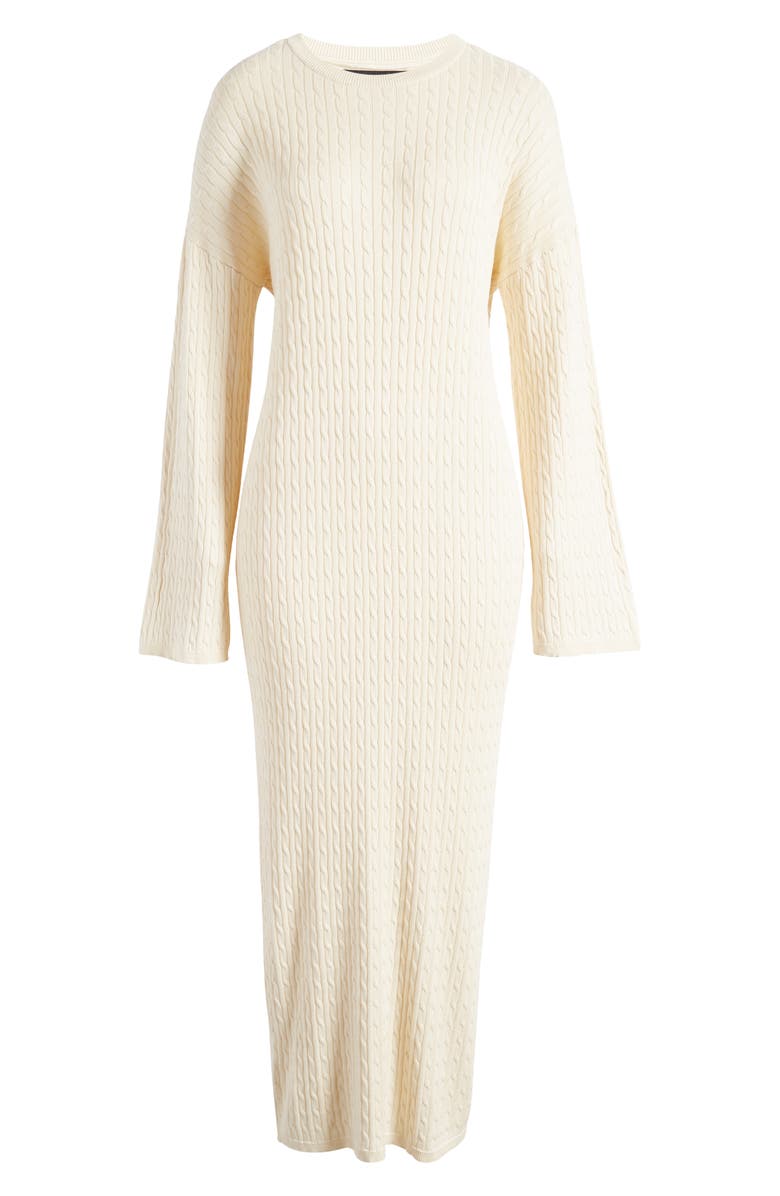 VERO MODA Monica Long Sleeve Cable Stitch Maxi Sweater Dress, Main, color, 