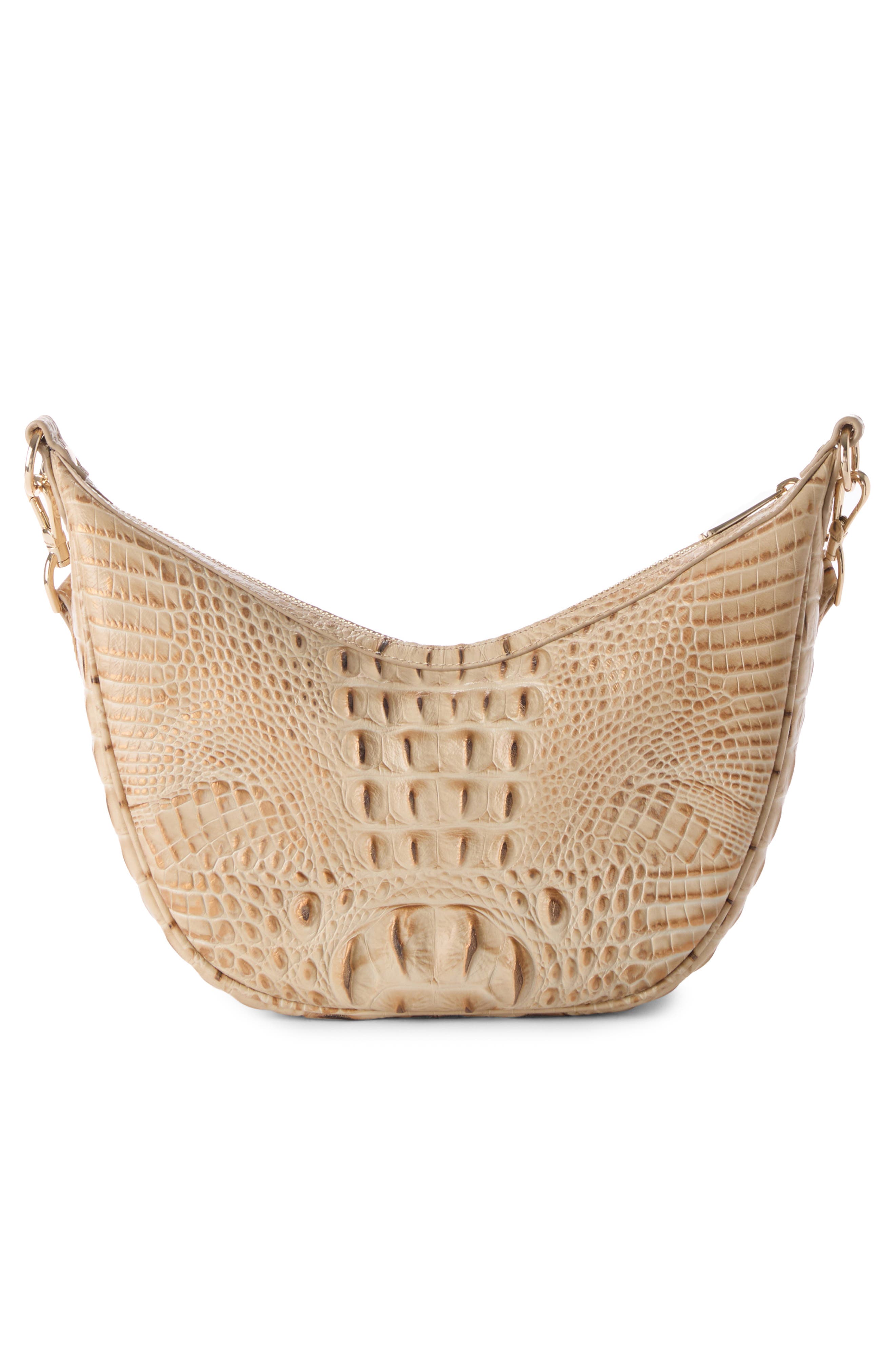 Brahmin Percy Croc Embossed Leather Crossbody Bag, Alternate, color, 