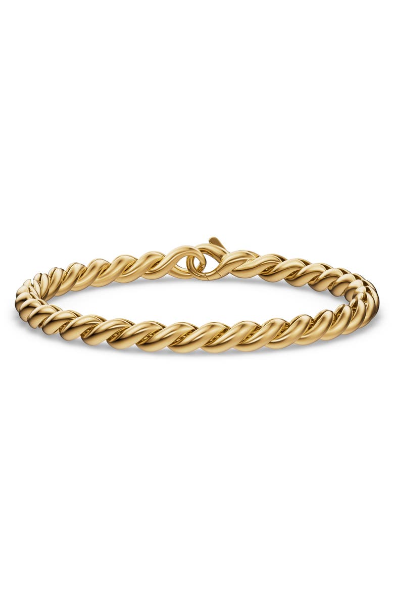 Men's Sculpted Cable 18K Gold Chain Bracelet, Main, color, GOLD