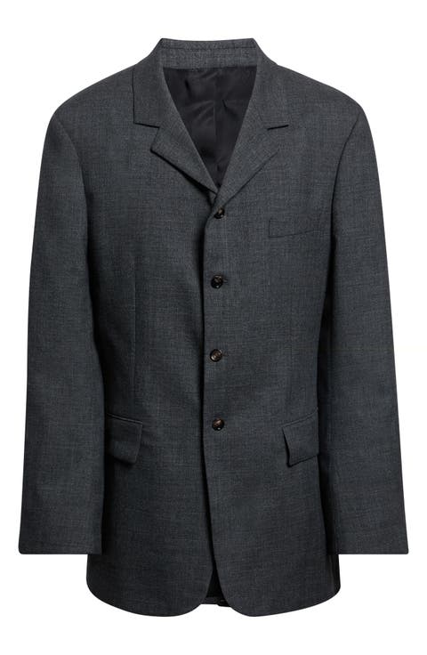 Four-Button Shetland Wool Sport Coat