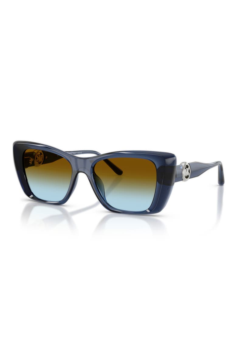 Tokyo 53mm Gradient Square Sunglasses, Alternate, color, NAVY / BROWN BLUE GRADIENT