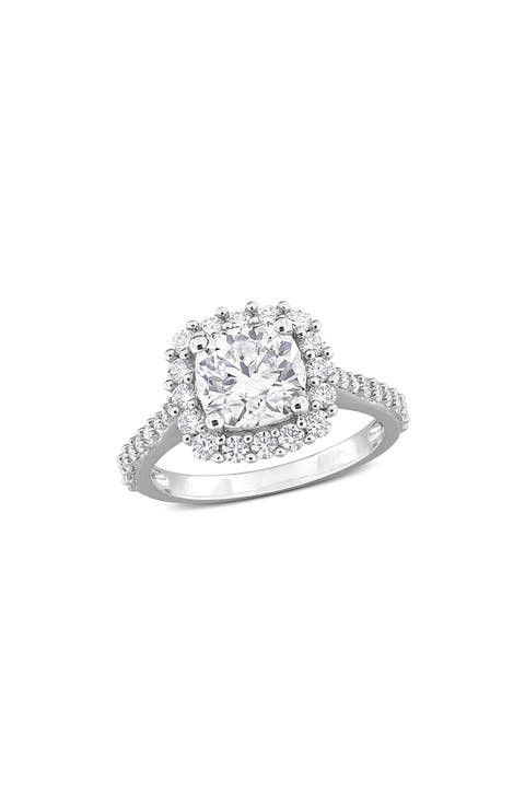 Dew Cushion Cut Moissanite Ring