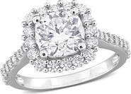 DELMAR Dew Cushion Cut Moissanite Ring